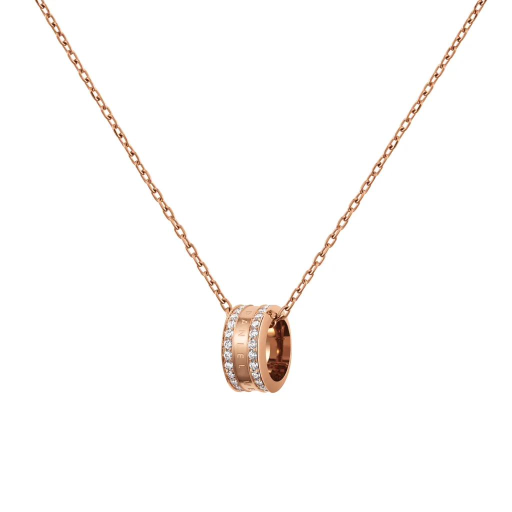 Collier Femme Elan Lumine Daniel Wellington Doré Rose avec Cristaux