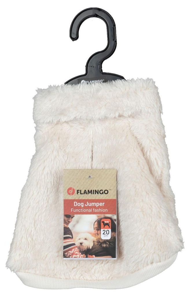 Flamingo Hundepullover Fergi weiß, Rückenlänge: 30 cm