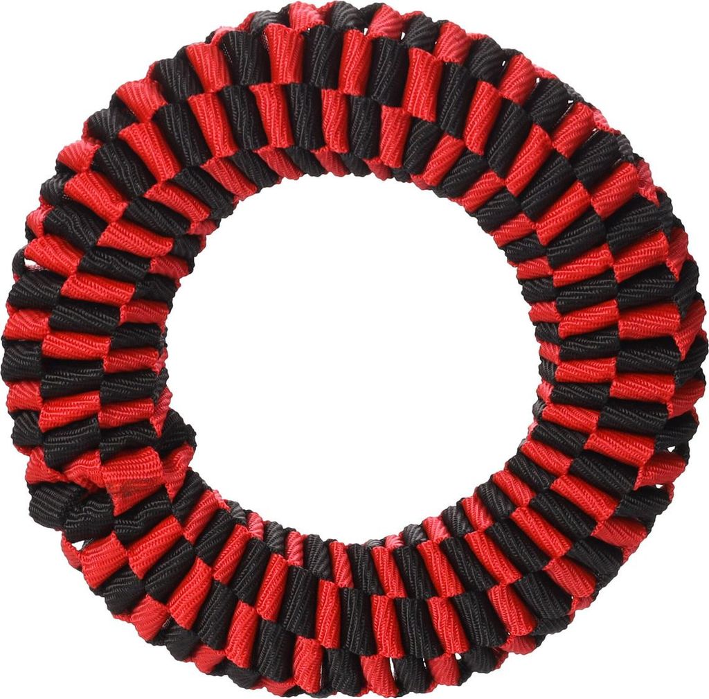 Flamingo Hundespielzeug Movas gewebter Ring rot/schwarz, Maße: 20 cm