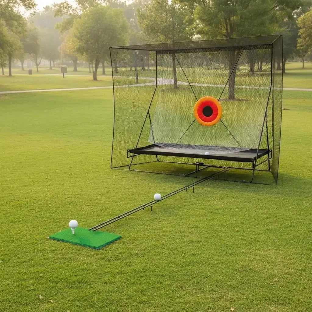 Filet de golf anti-rebond avec cible : progressez sans perdre vos balles