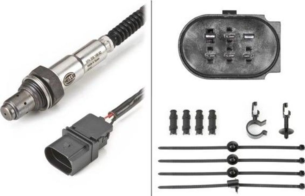 HELLA 6PA 009 166-821 Lambdasonde OE 021906262B kompatibel mit A3 8L, A4 8D, A4 8E, A4 8H, A6 4B, A8 4E, TT, Exeo, Ibiza, Leon, Toledo, Octavia, Su...