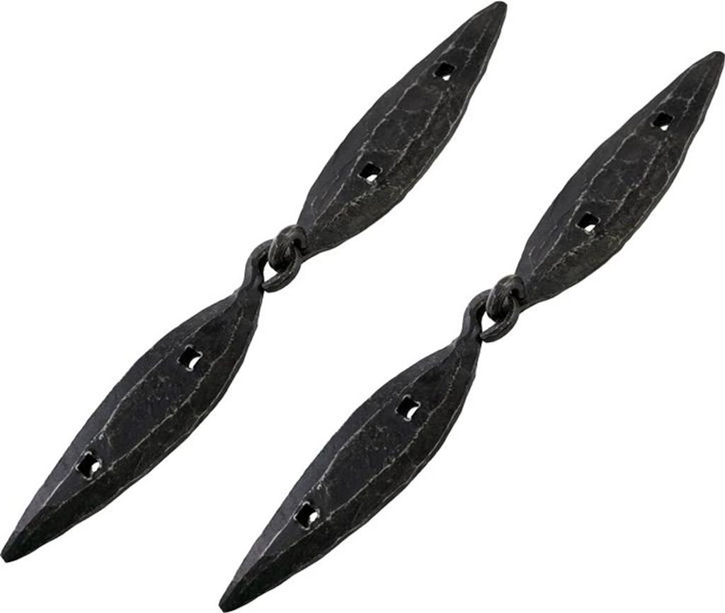2er Set handgeschmiedetes Scharnier oder Truhenband blattform