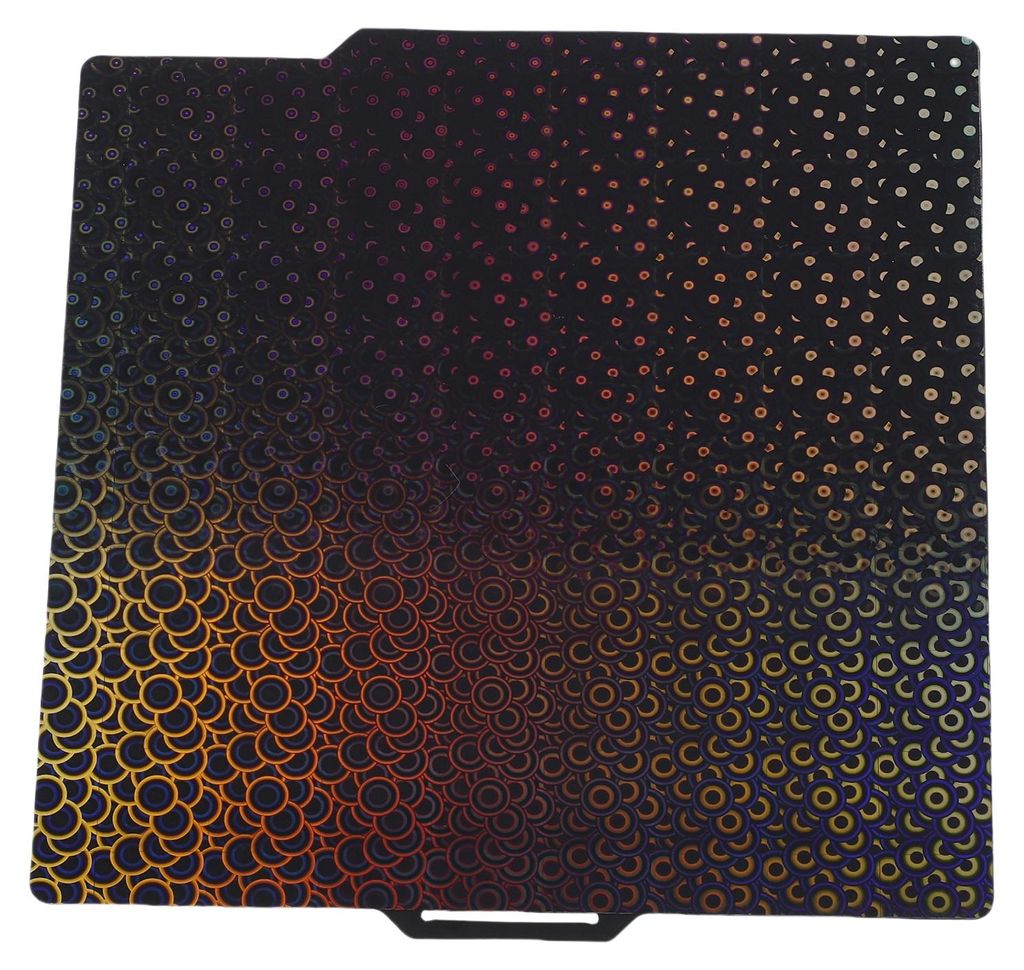 Flexible Druckplatte für den Bambu Lab P1P und P1S 3D-Drucker – Glatte PEY-Druckplatte mit Kaleidoskop- und Splittermuster, 257 x 257 mm