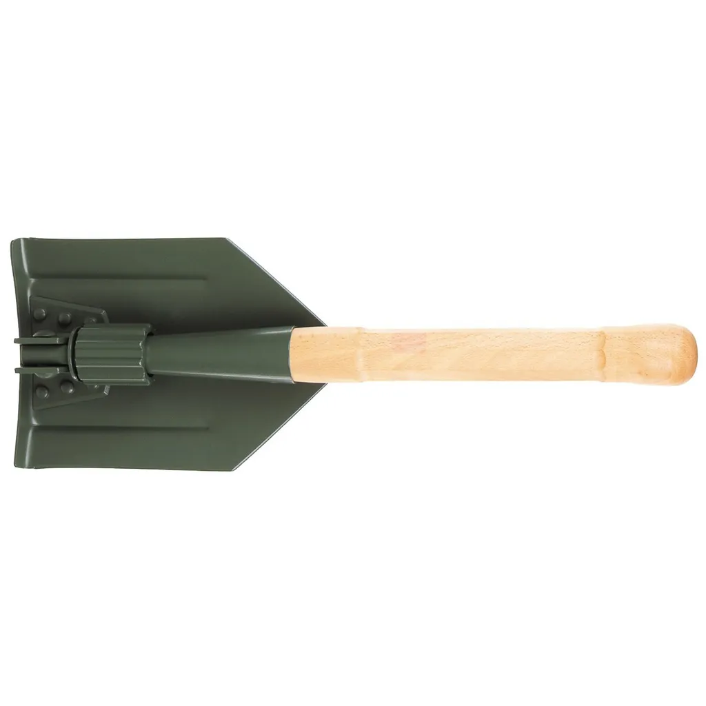 Bêche pliante robuste manche bois authentique et son étui de rangement - 3