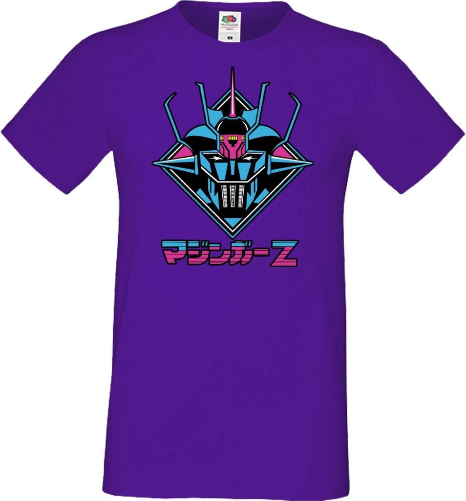 Herren T-Shirt Anime Manga Mazinger Z, Man 3XL / Lila
