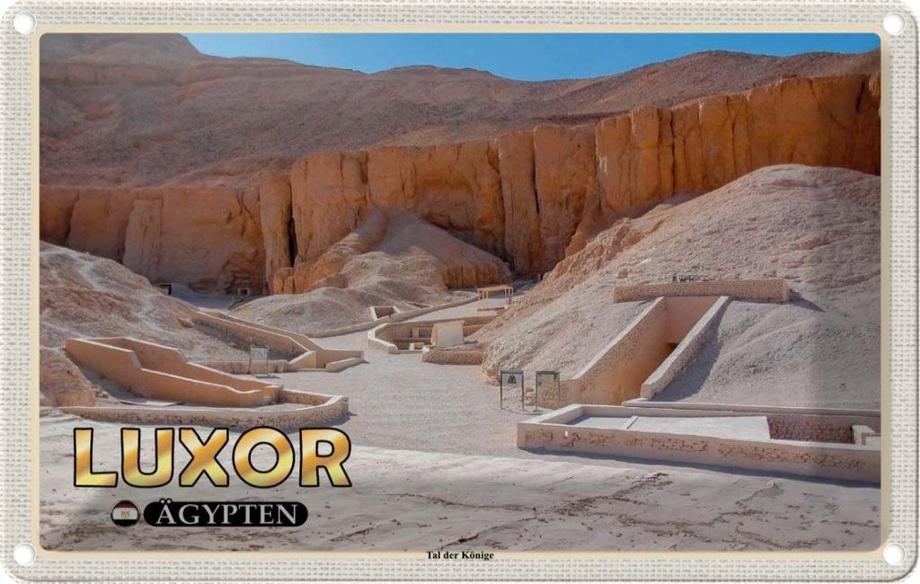 vianmo Blechschild 20x30 cm Luxor Ägypten Tal der Könige Bildmotiv Reisemotiv Abenteuer Reisen Urlaub
