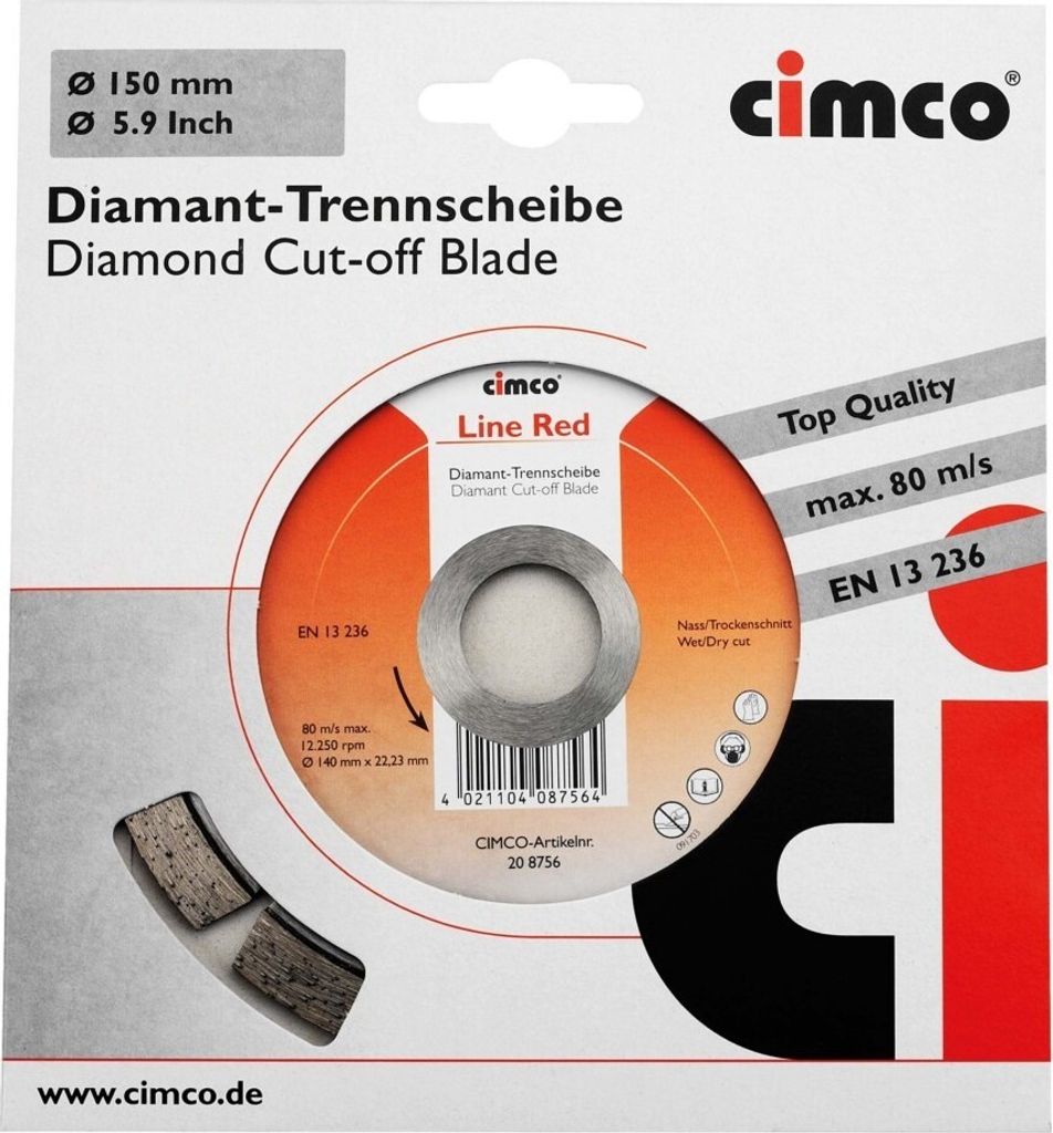 Cimco Diamanttrennscheibe D=140mm 20 8756 (208756)
