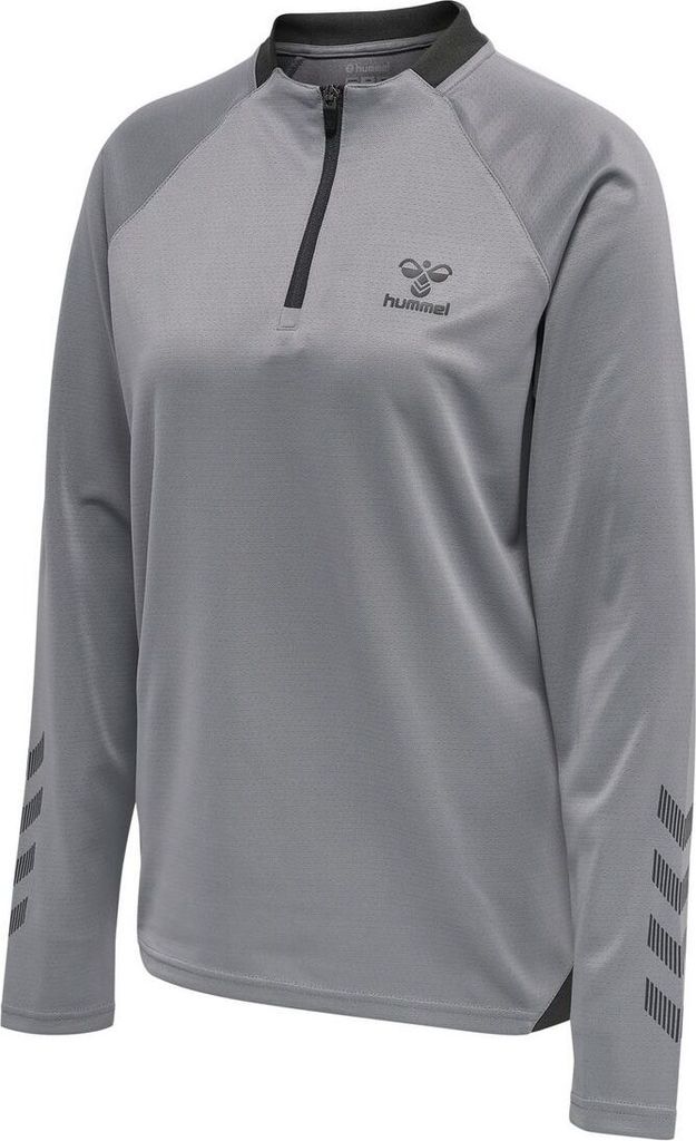 hummel hmlGG12 ACTION HALF ZIP SWEAT WOMAN - ALLOY - 2XL