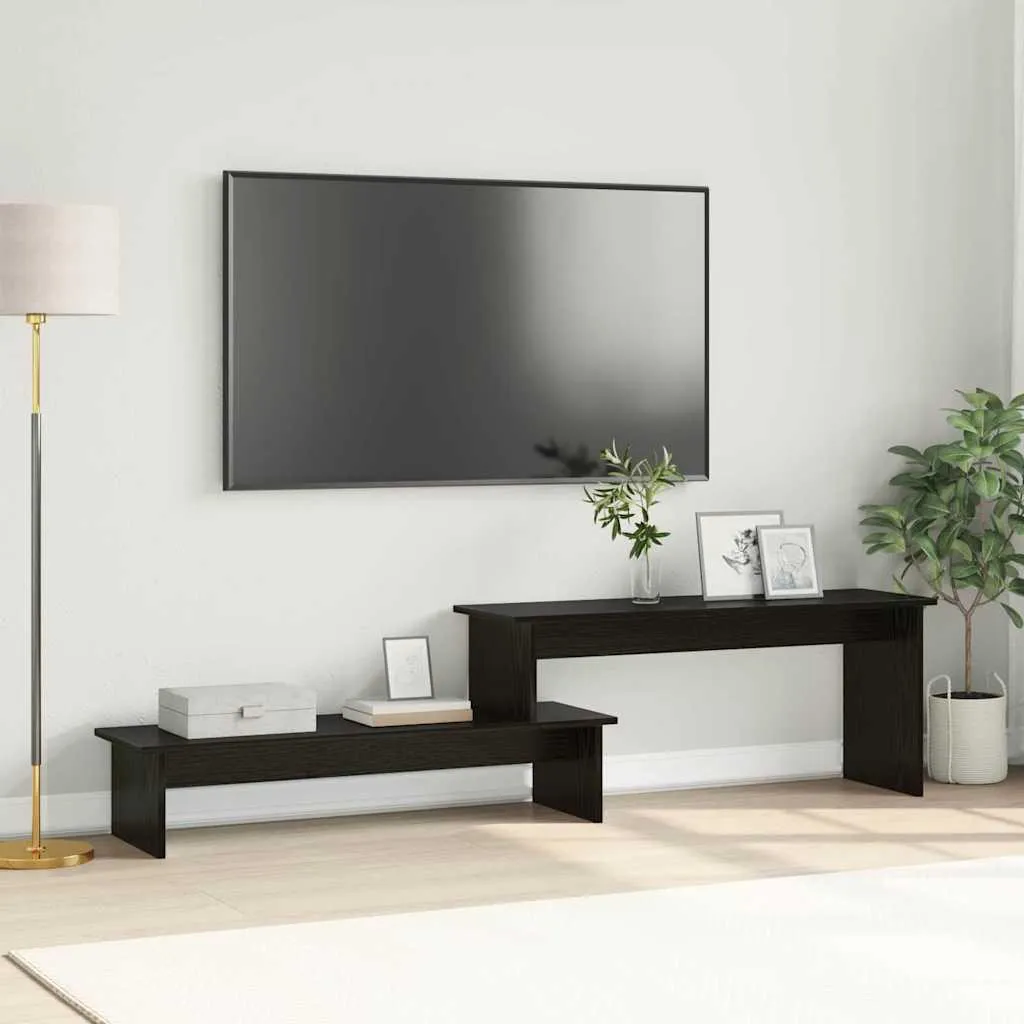 Best Möbel Mobile TV look rovere nero 180 x 30 x 43 cm materiale legno - Mobili TV Cloris New8378313 1pacco