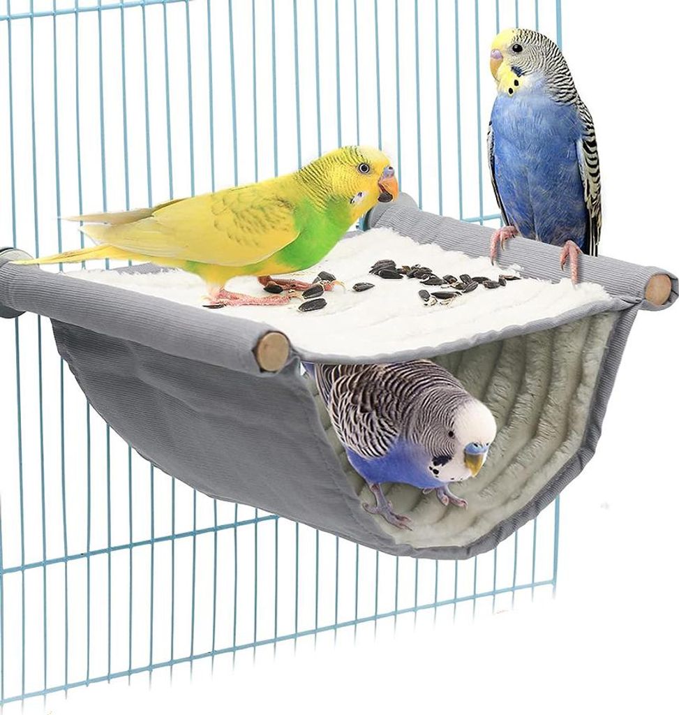 Vogelhängematte, Etagenbett, Vogelnesthöhle, Schlafplatz, Vogelkäfigzubehör, Vogelspielzeug für Wellensittiche, Finken, Hamster und Rennmäuse