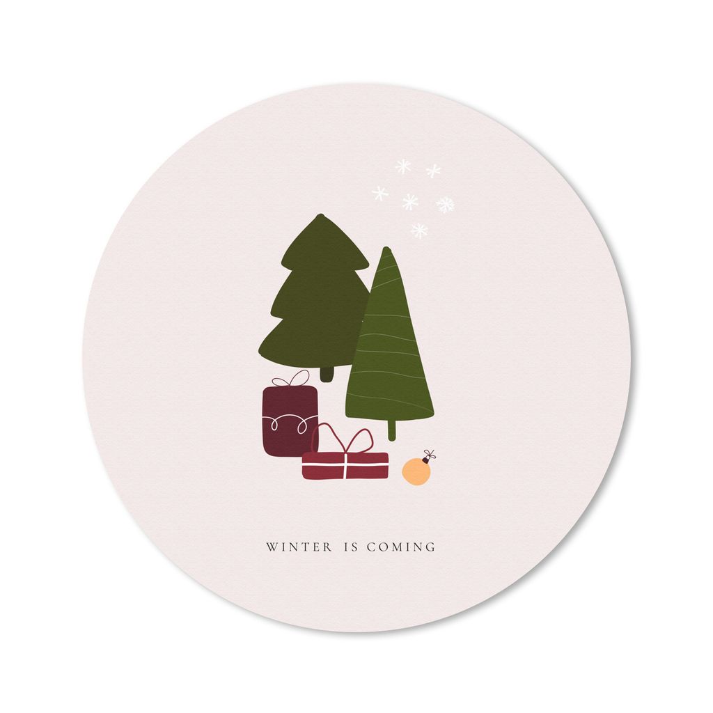 MuchoWow Mauspad Mousepad Weihnachtsbäume - Geschenke - Winter - Zitat 40x40 cm - Mousepads - Maus Mat - Pad - Mausunterlage - Schreibtisch Acce...