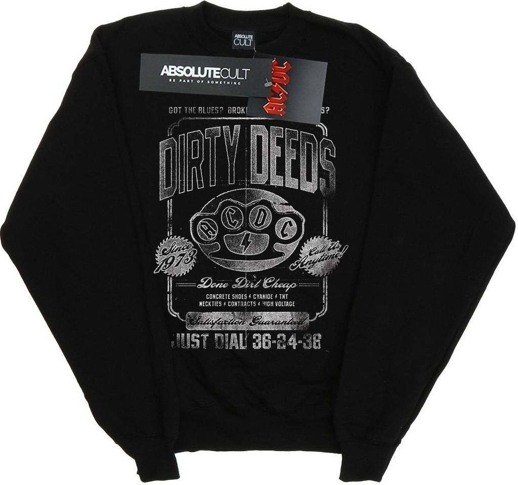 AC/DC - "Just Dial" Sweatshirt für Herren BI4453 (XXL) (Schwarz)