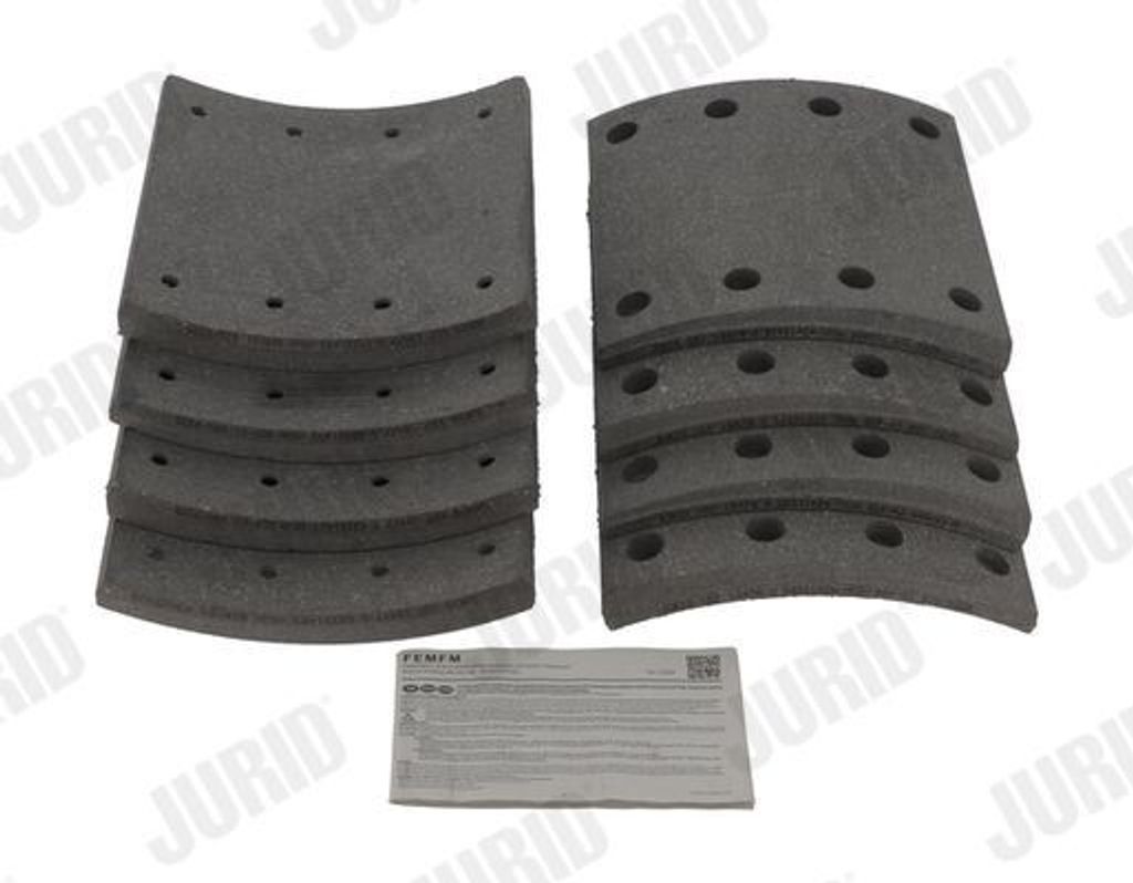 JURID Bremsbelagsatz Trommelbremse Bremsbackensatz 1947701070 20,1mm 203mm Schachtel 10,745kg