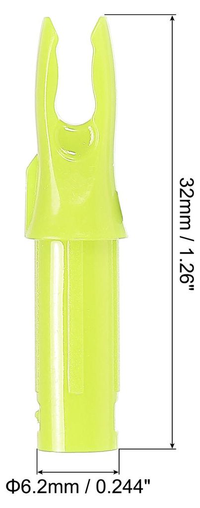 Bogenschie?en Pfeilnocken Kunststoff 6,2 mm 0,244", Pfeil Nocken 50 Stš¹ck Ersatznocken fš¹r Pfeilschaft Schie?en Bogenschie?en Zubeh?r, Gelb