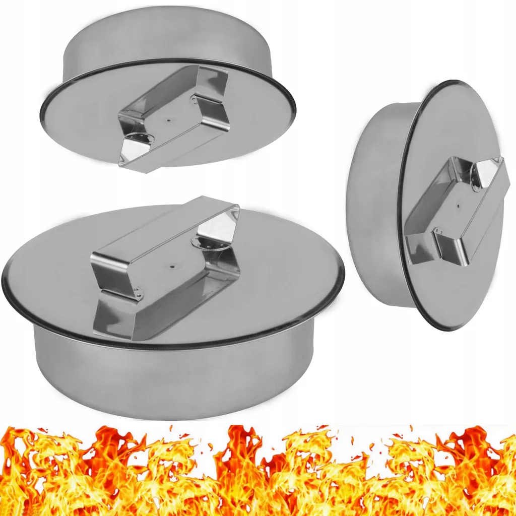 Tappo per Camino in Acciaio Inossidabile INOX - Coperchio per Foro per Comignolo – Diametro 100 mm - Ø 100 mm