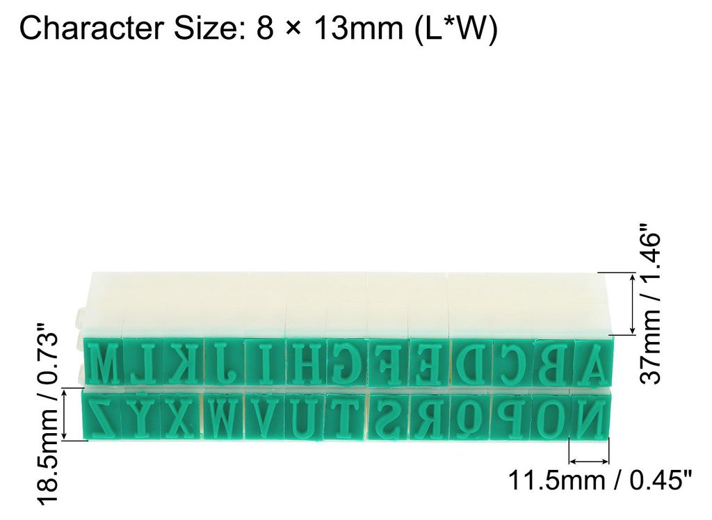 Abnehmbare Nummer Briefstempel Kunststoff 9+26 Ziffern Schriftgr??e 2 Ziffer 0-9 Alphabet A-Z Kombinationsset fš¹r Kartenalbum Unterricht