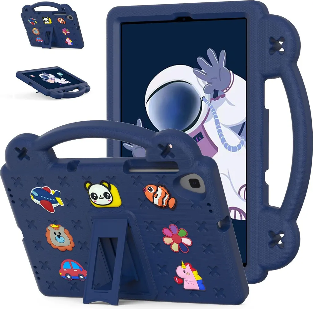 Custodia Tablet Samsung Tab A 10.1 2019 Bambini con Maniglia Blu