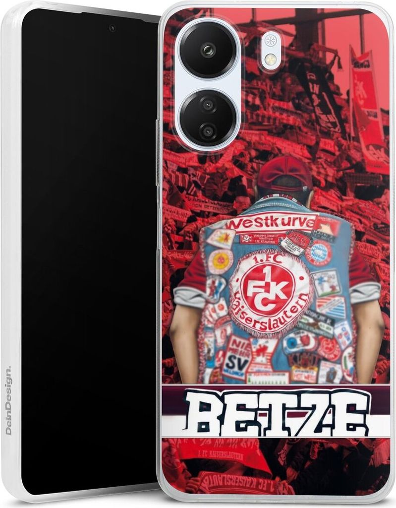 DeinDesign Slim Hülle für Xiaomi Redmi 13C 4G Silikon Case Ultra Dünn Handyhülle 1. FC Kaiserslautern 1. FCK Offizielles Lizenzprodukt