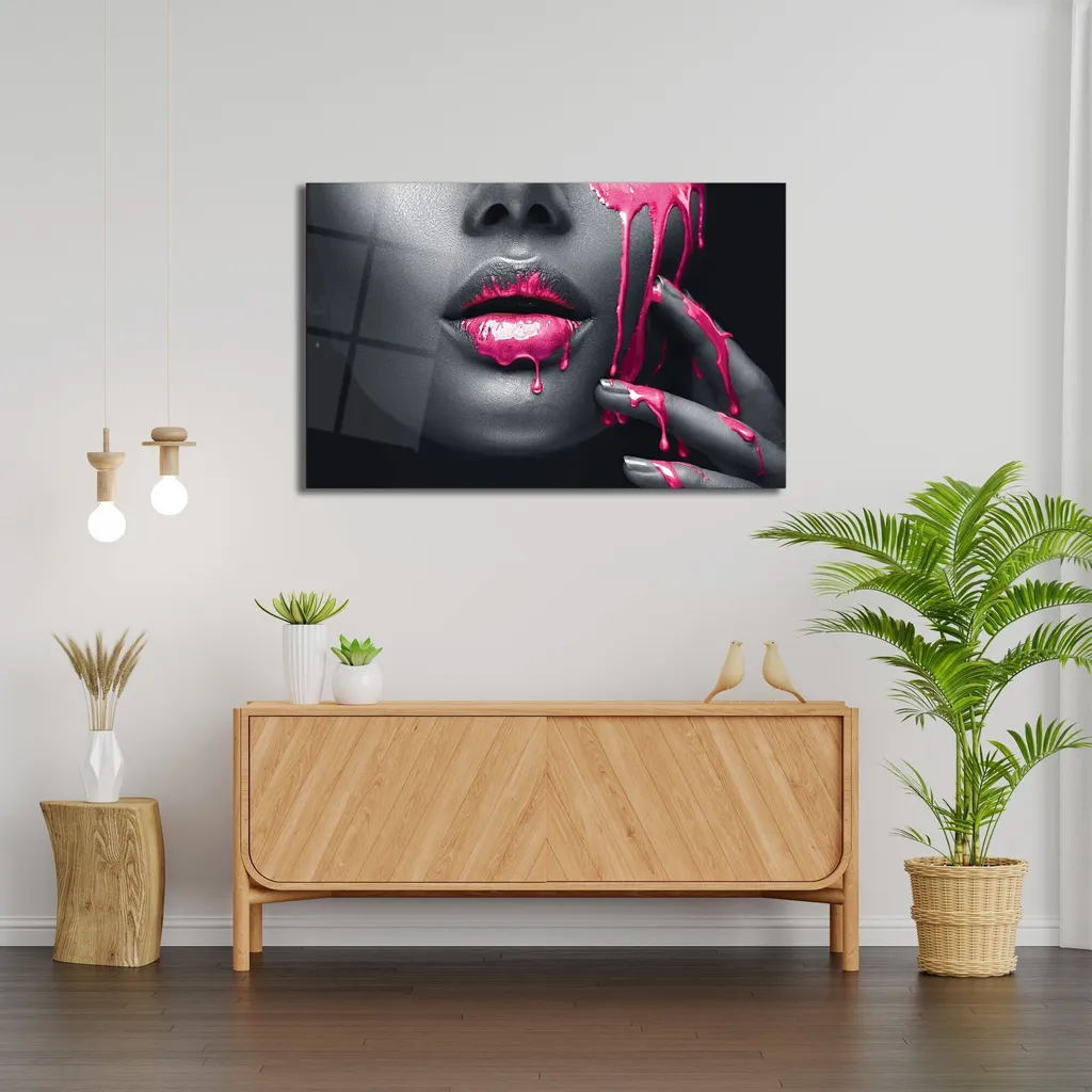 Peinture décorative sur verre trempé multicolore - Décoration Murale 72cm
