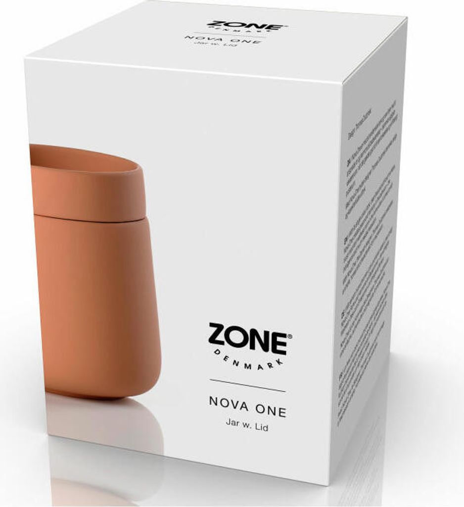 Zone Denmark Aufbewahrungsbehälter Nova One Mandarin mit Deckel, Steinzeug, Orange, 290 ml, 33283