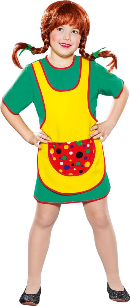 Schürzenkleid gelb-grün, Größe:128