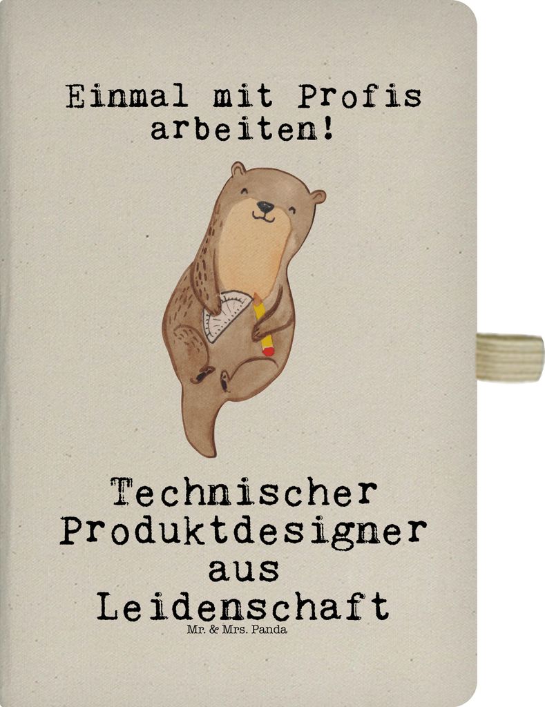 Mr. & Mrs. Panda notizbuch Technischer Produktdesigner Leidenschaft - Transparent - Geschenk, Adressbuch, Kladde, Schreibheft A5, Journal
