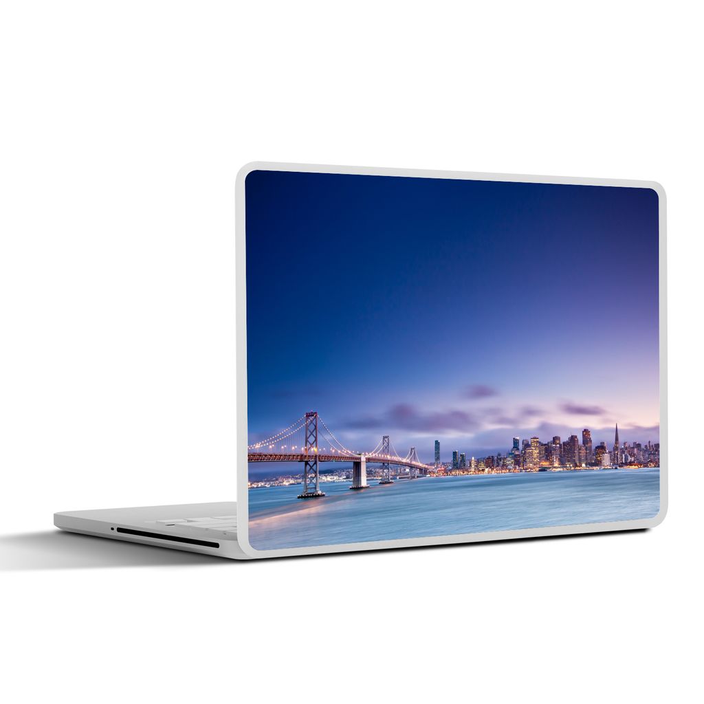 MuchoWow Laptop Aufkleber Sticker Cover San Francisco - Brücke - Stadt 30x21 cm - Sticker für Laptop - Selbstklebend
