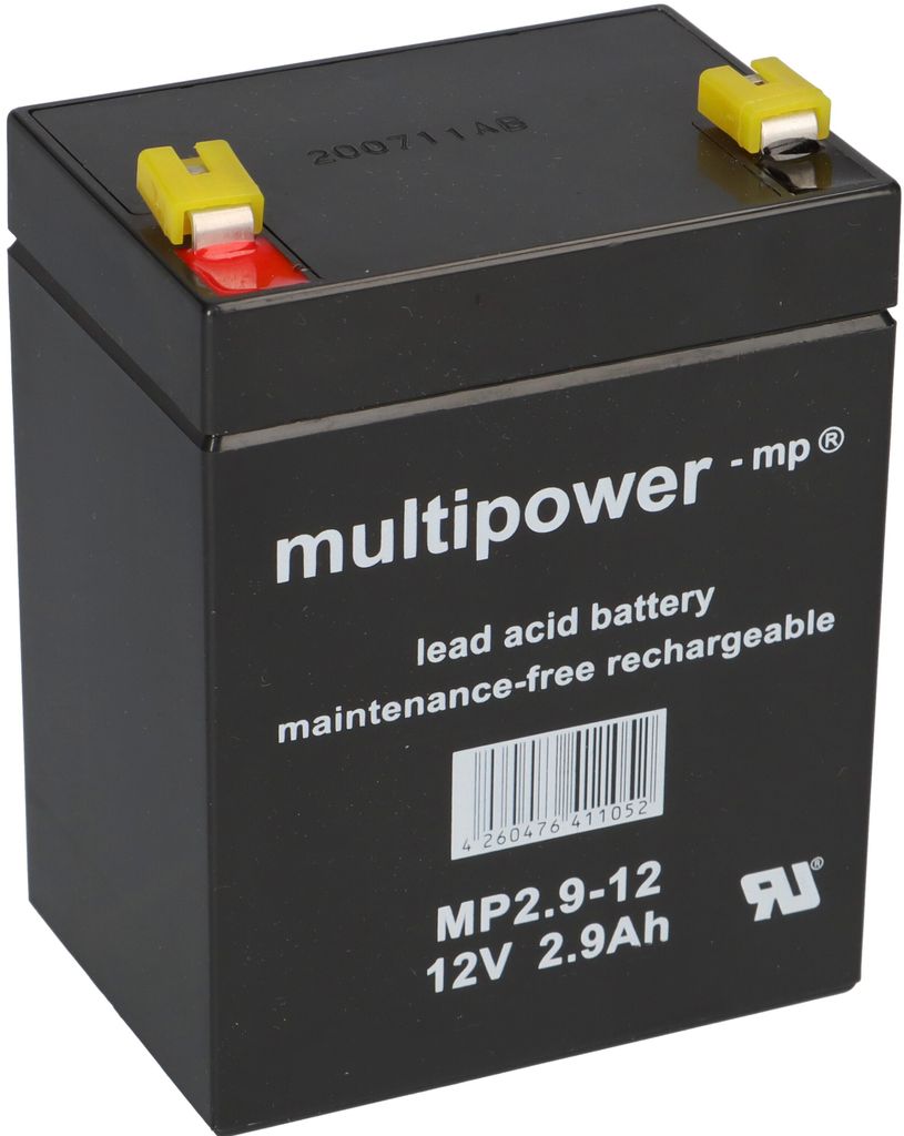 PB Akku Multipower MP2,9-12 für Hill-Rom Liko Lifter - 12V 2,9Ah