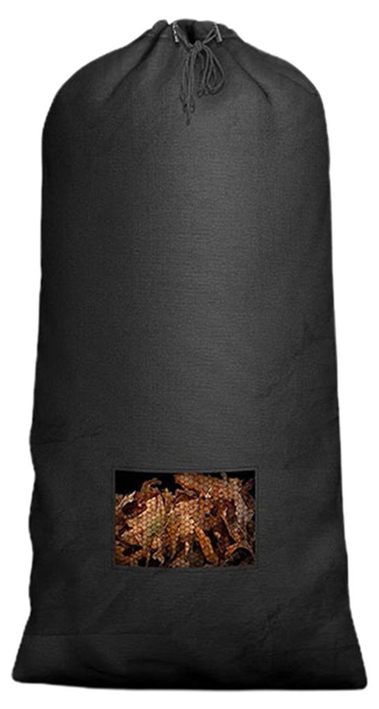Laubfangsack für Rasentraktoren, großes Fassungsvermögen, Belüftungsnetz, Reißverschluss, Kordelzug, schnelle Laubsammlung, passend für die m...