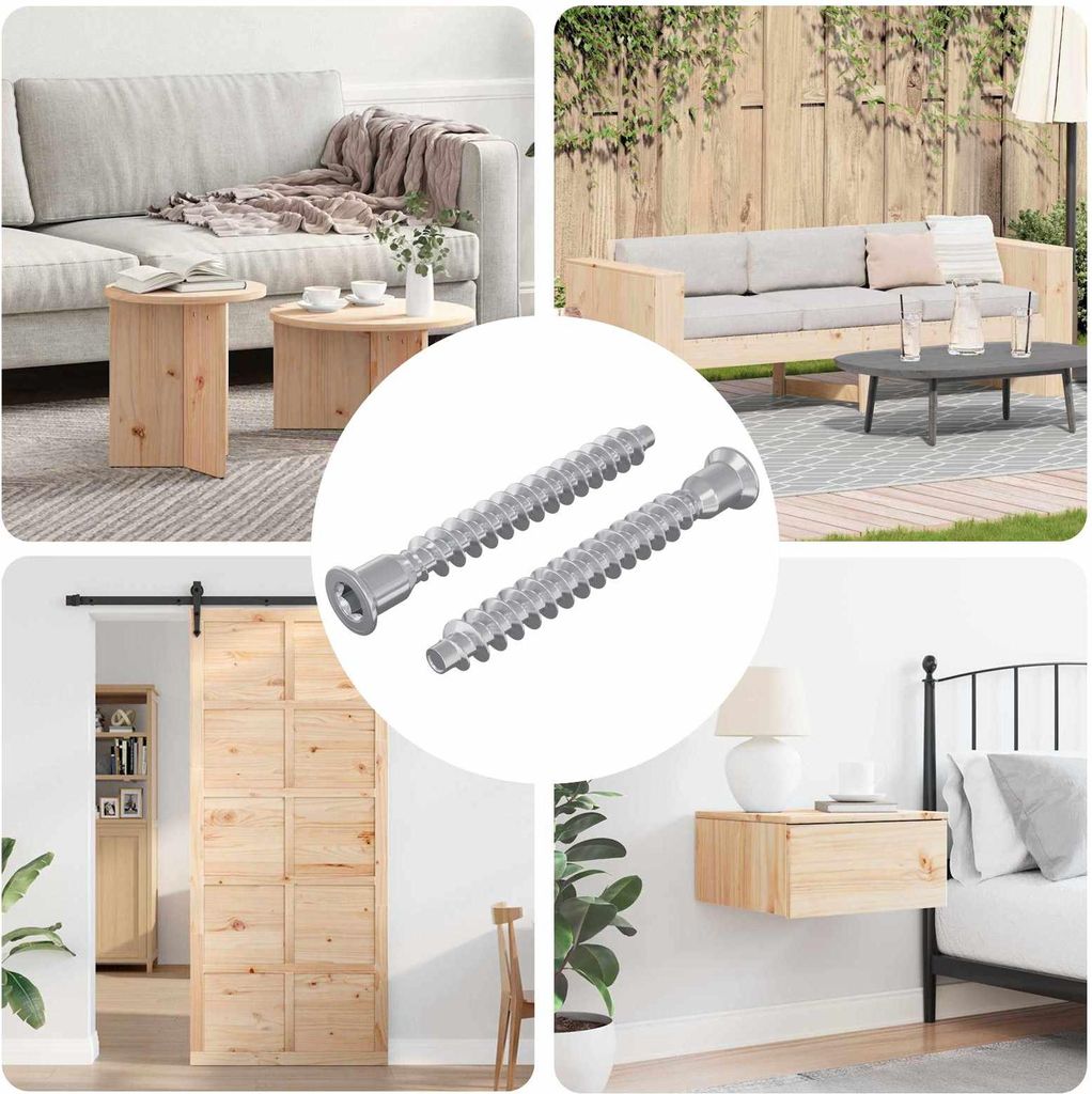 "WINTER SALE"Confirmat-Schrauben 2 pcs Silber Metall Promotion925140 - Schrauben