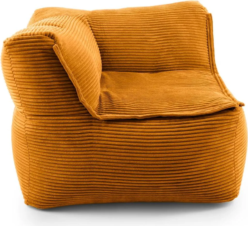 Lumaland Angolo Sinistro Cord 81x81x70 cm - Giallo Senape Lavabile