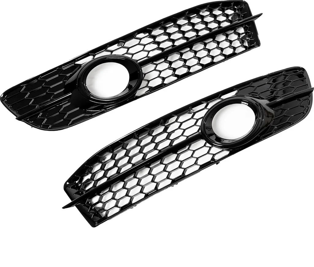 Grilles Nid d'Abeille Noir ABS pour Audi A6 4F C6 Facelift Gauche Droit