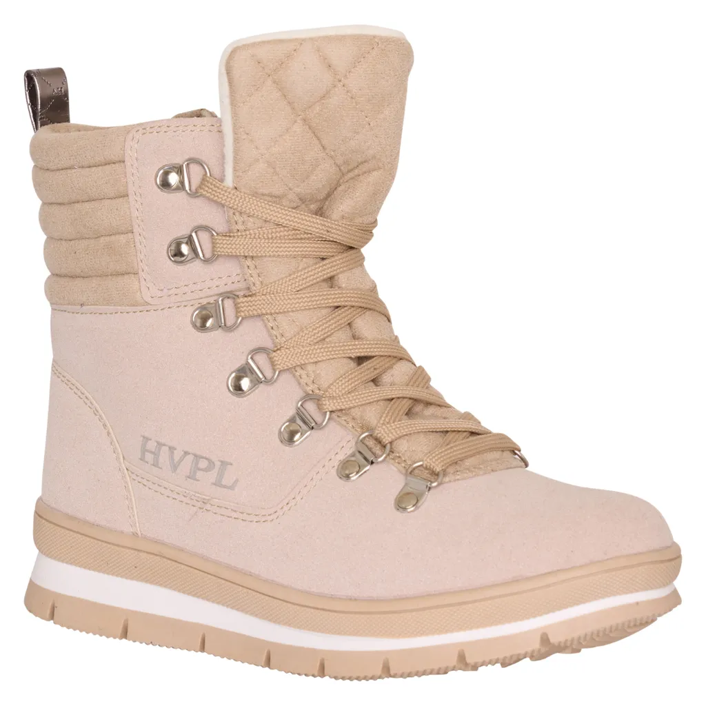 HV POLO Louise Camel Bottes de Mode avec Dessus Matelassé Taille 36