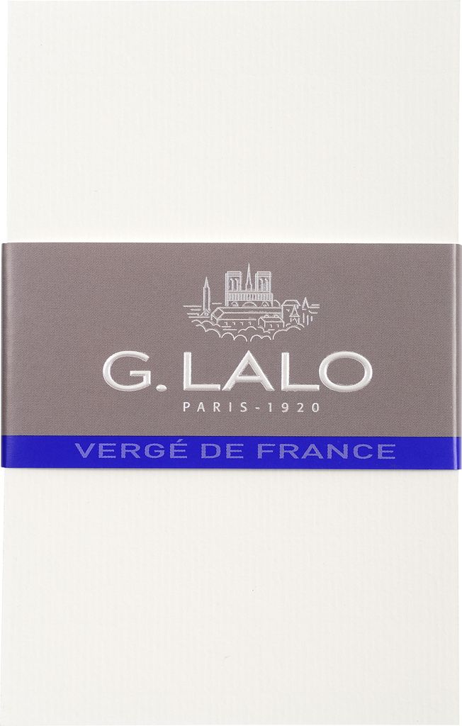 G.Lalo 5x Lalo, Packung mit 25 Karten Vergé de France, 85x135mm - Weiß 67300L