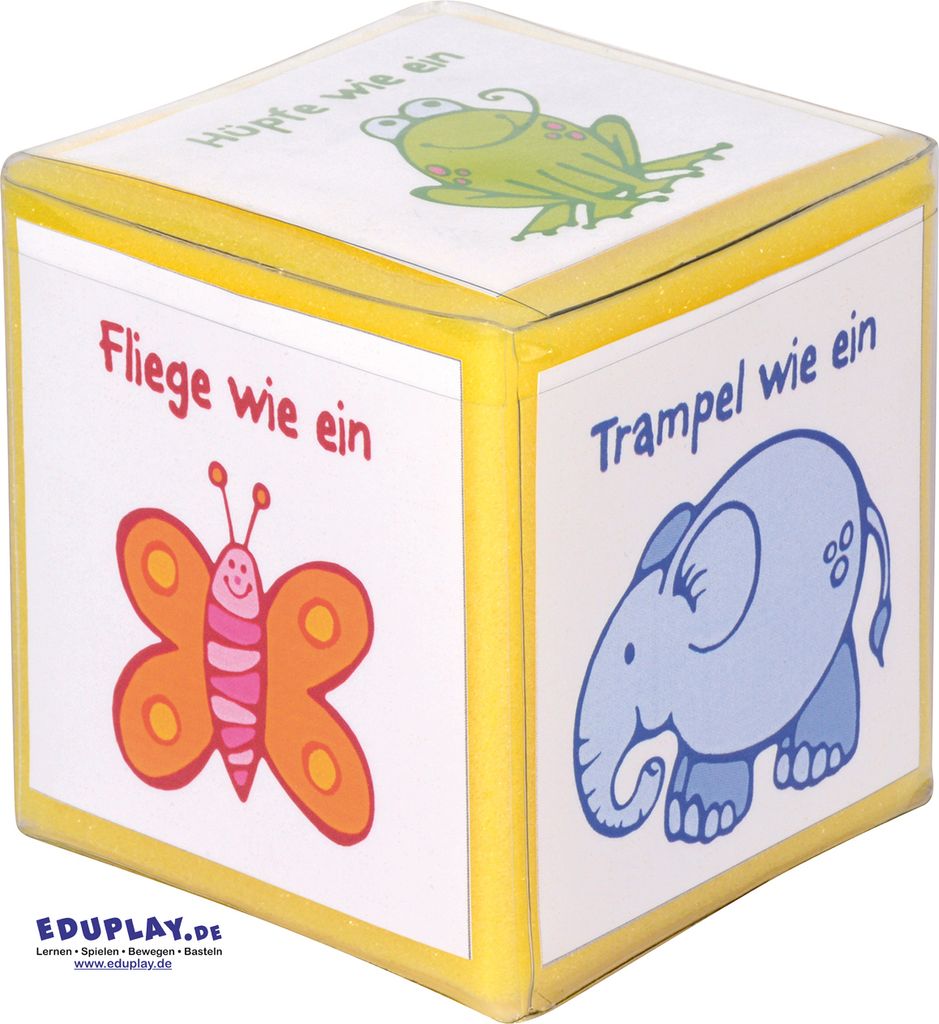 EDUPLAY 120541 Taschenwürfel klein 8 cm, Kunstlederüberzug Produktbild 