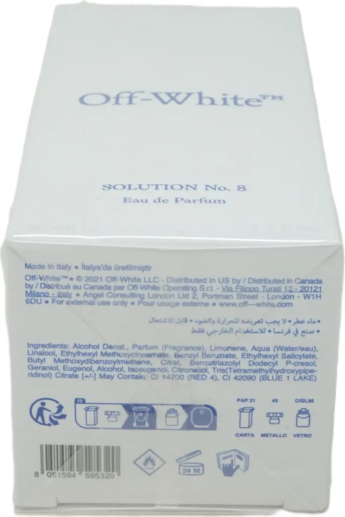 Off-White Solution No.8 Parfum 50 ml - Tenue Longue Durée et Sillage Chic - 3