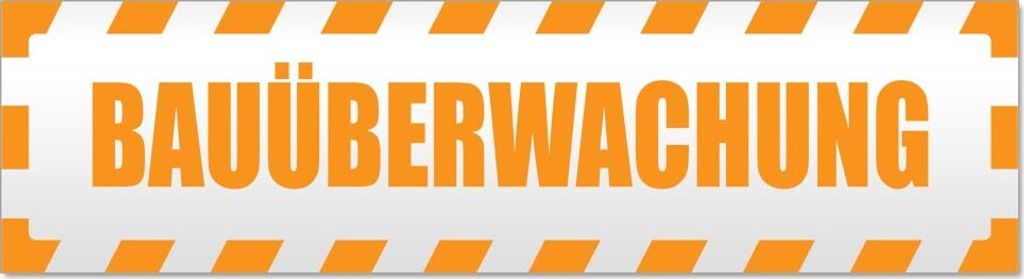 Bauüberwachung gestreift Magnetschild Schild magnetisch