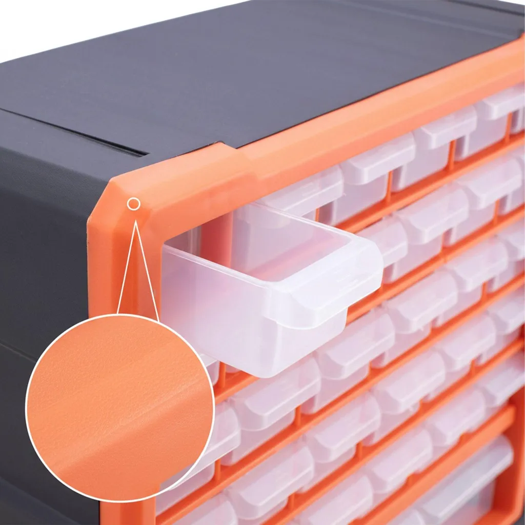 Organiseur d'atelier 39 tiroirs robuste avec compartiments modulables