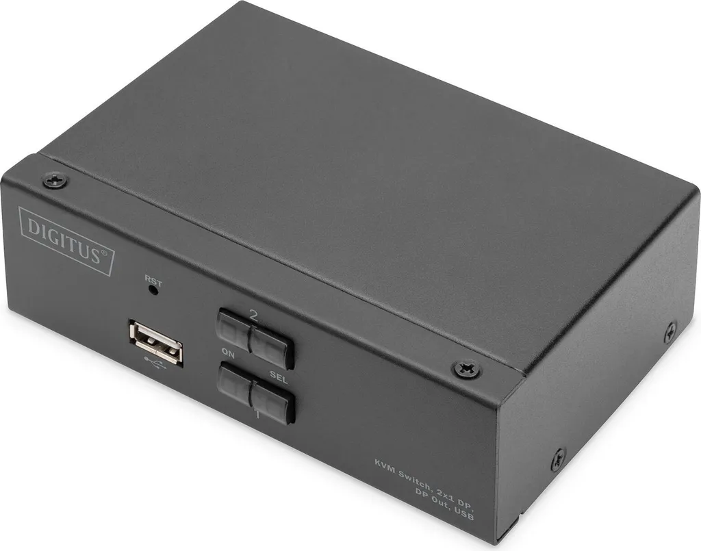 Switch KVM DisplayPort 1.2 pour 2 PC - Résolution UHD 4K60Hz et USB 2.0