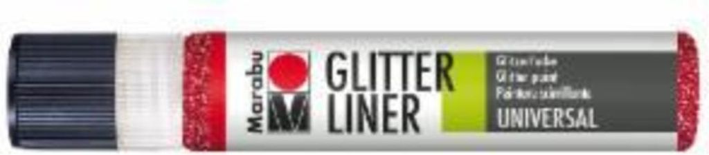 Glitter-Liner - Rubin 538 25 ml. Packung mit 6 Stück