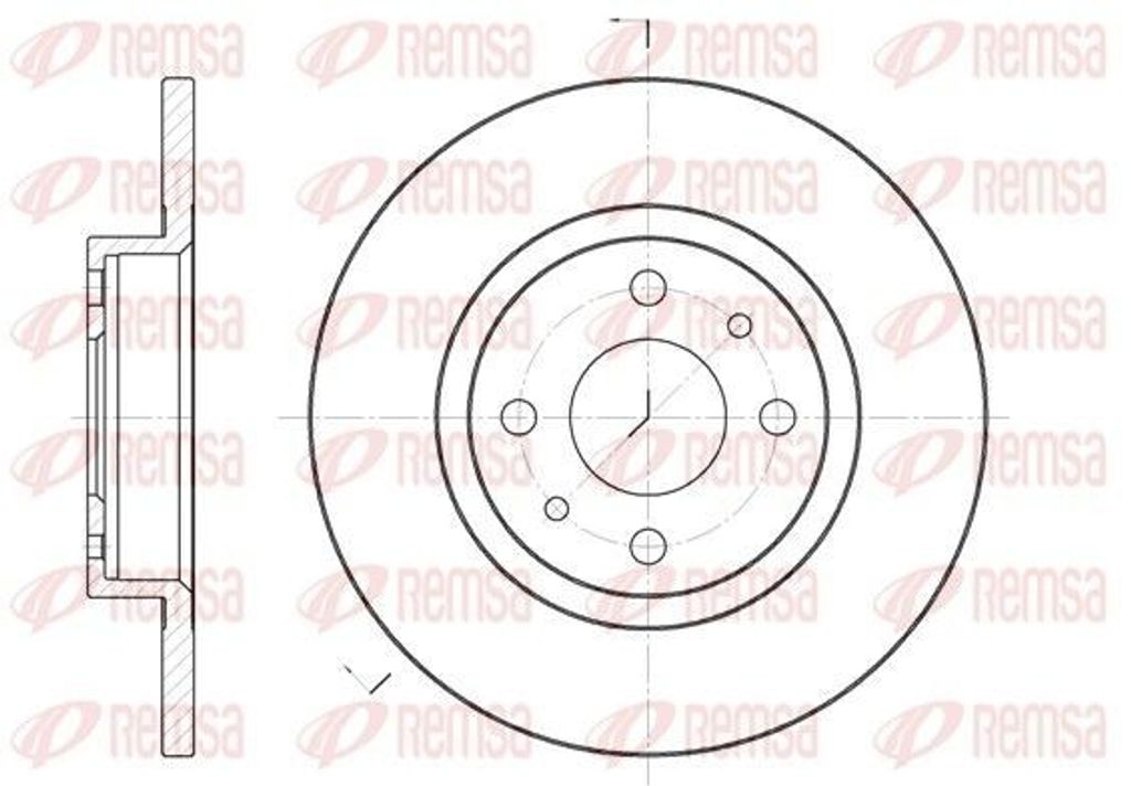 2x REMSA Bremsscheibe 6191.00 vorne für FIAT 500 (312) PUNTO (188) 500 C (312)