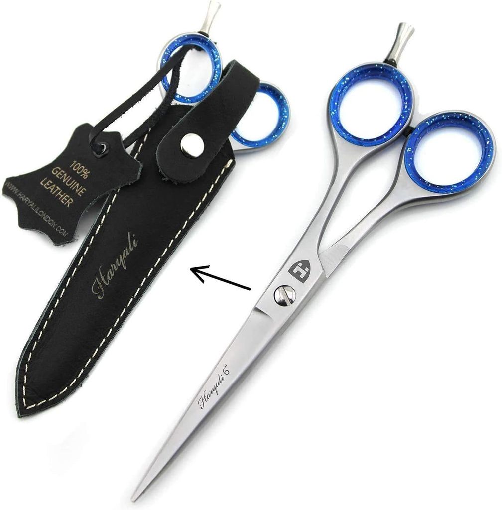 Haarschere Friseurscheren-Set Professional Barber Super Cut 6 Zoll + Silikonring