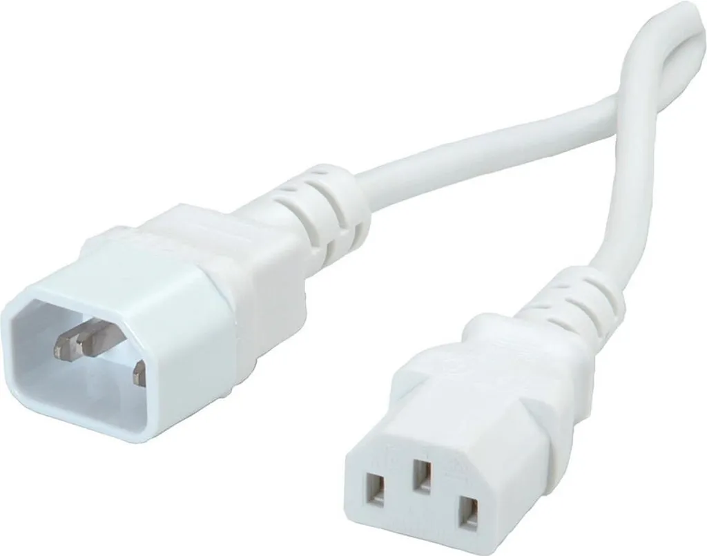 Cavo ROLINE GREEN C14-C13 Bianco 3m | Alimentazione Professionale VDE