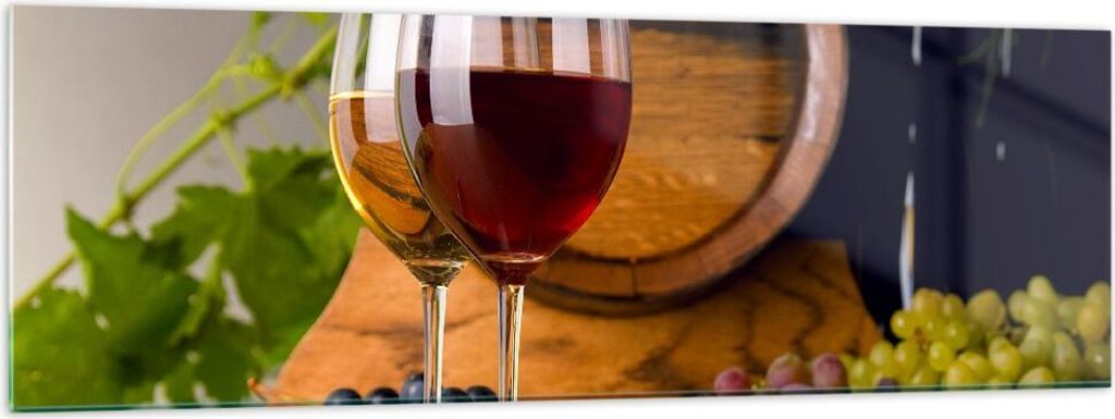 Bilder auf glas - Alkohol Fass trinken Flasche - 160x50cm - Glasbilder - Wandbilder - Kunstdruck - zum Aufhängen bereit - Wanddekoration aus Glas ...