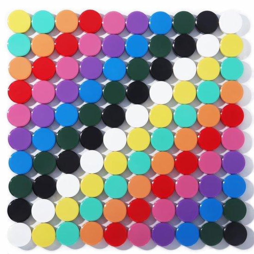 Kleiner runder Magnet für Pinnbrett, 100 Stück, 10 Farben, starke Magnet, Mini-Magnet für Kühlschrank, kleine weiße Tafelmagnet, farbenfroher ...
