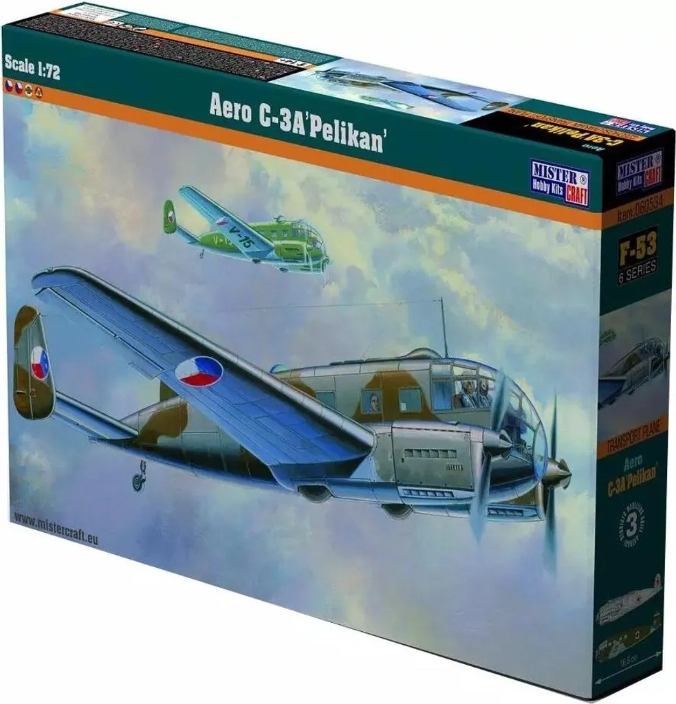 Maquette avion 1/72 Aero C-3 Pelican Mistercraft avec décals complets