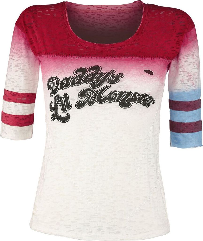Suicide Squad Langarmshirt Damen Harley Quinn - Daddy's Little Monster multicolor L