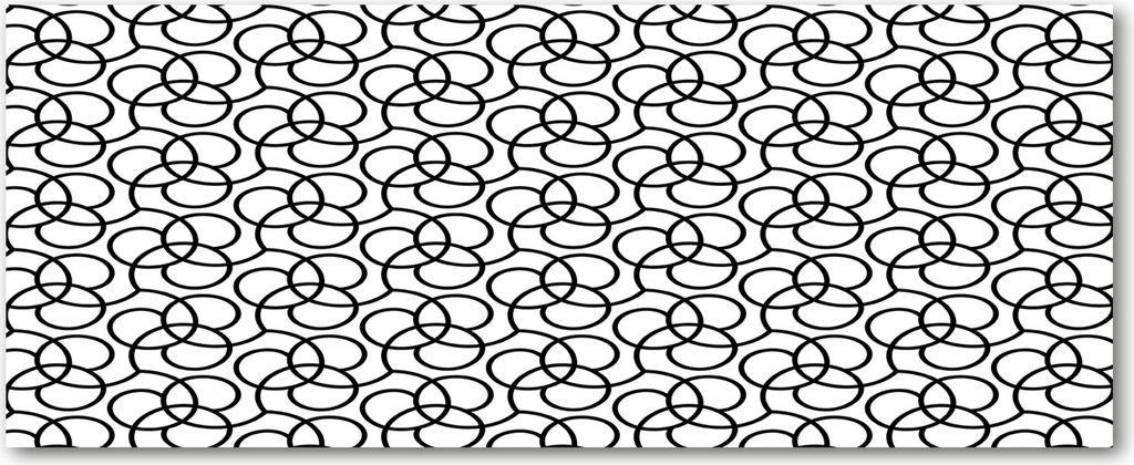 Tulup Leinwandbild - 125x50 cm - Wandkunst - Drucke auf Leinwand - Leinwanddruck - Sonstige - Schwarzweiß - Geometrische Figuren