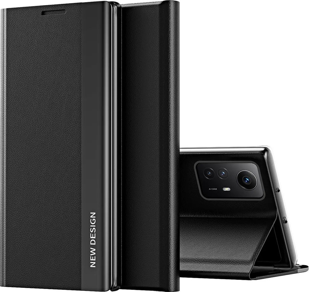Miglior Custodia Xiaomi Redmi Note 12S Magnetica Pelle Nera - Stand