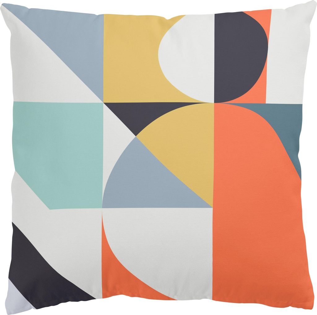 Dekokissen Muster draußen / Outdoor Zierkissen waschbar Geometrisch bunt Abstrakt Sofakissen mit Füllung